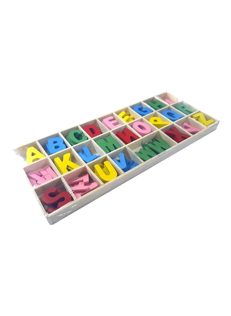 Wooden Alphabets Set for Art & Craft (5 Pieces Each Letter)