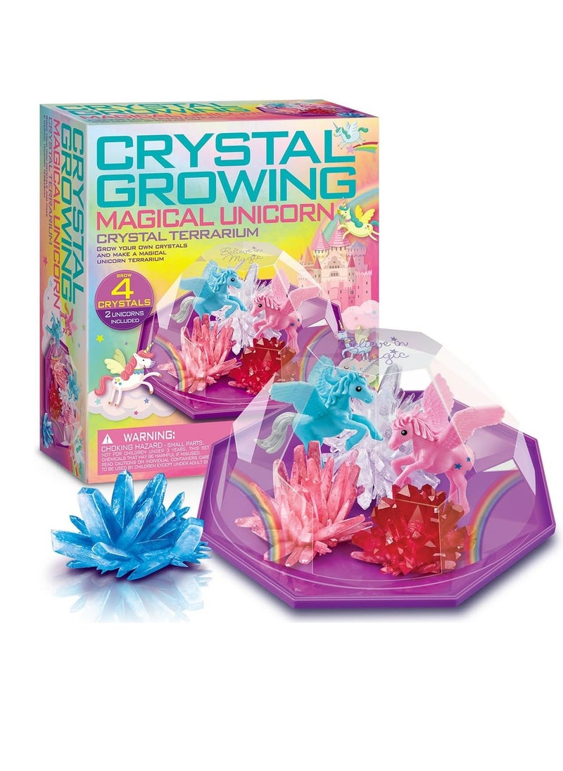 Crystal Growing Unicorn Land Terrarium, Mixed Colours