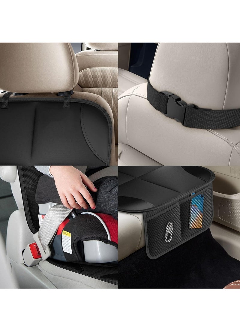 Waterproof Car Seat Protector with Pockets, Non-slip Mat for Baby, Child, Pet, Scratchproof