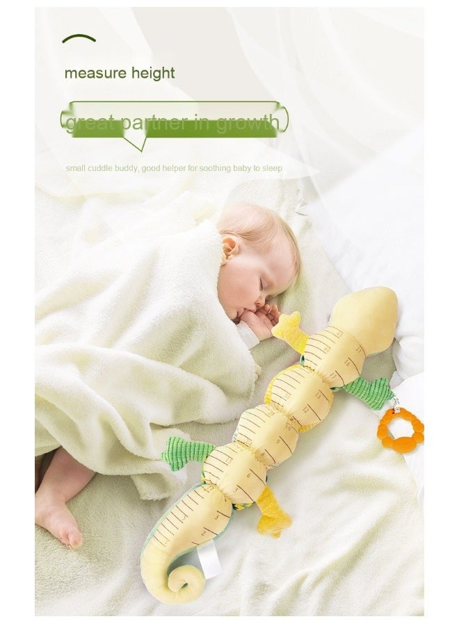 Baby Toys, Infant Stuffed Animal Musical Toy with Teether, Rattle, Textures and Crinkle - Montessori Sensory Activity Soft Height Gauge Toy for Tummy Time Newborn Babies Gifts, Chameleon