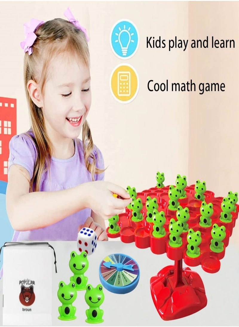 Frog Balance Math Game Frog Balance Counting Toy Maths Scales Montessori Toy Two Player Frog Balance Board Game Libra for Children Math Game for Children Gift Age 3+