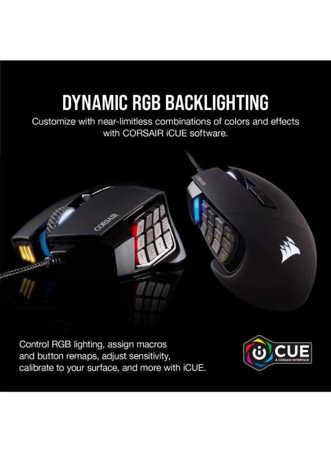 Scimitar Rgb Elite, Moba/Mmo Gaming Mouse, Black