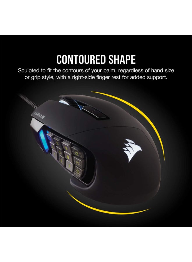 Scimitar Rgb Elite, Moba/Mmo Gaming Mouse, Black