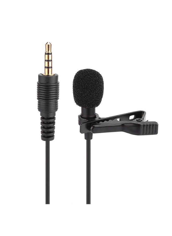 External Clip-On 3.5mm AUX Microphone – Portable Lavalier Mic for Video and Voice Recording on PC and Laptop