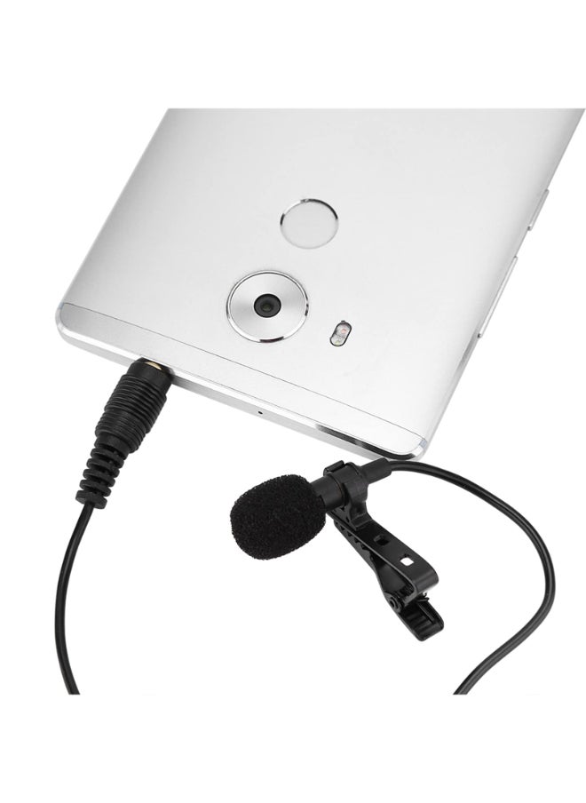 External Clip-On 3.5mm AUX Microphone – Portable Lavalier Mic for Video and Voice Recording on PC and Laptop