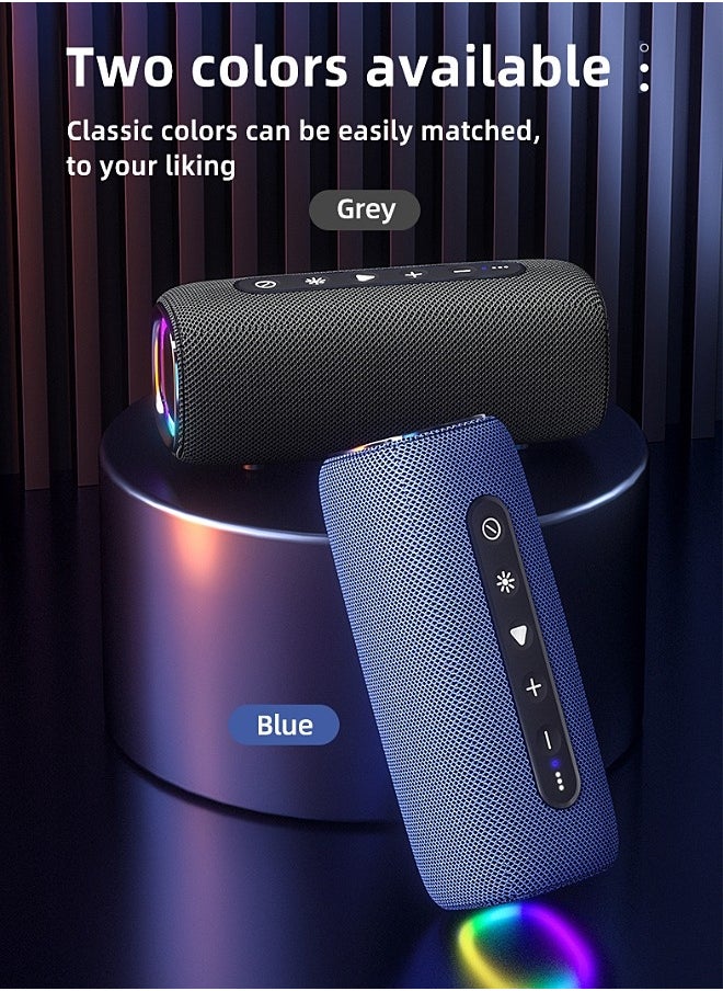 Wireless Bluetooth Speaker - Portable Mini Speaker With Battery - RGB Light - Stereo Sound - IPX6 Waterproof - Support TF Card, U Disk