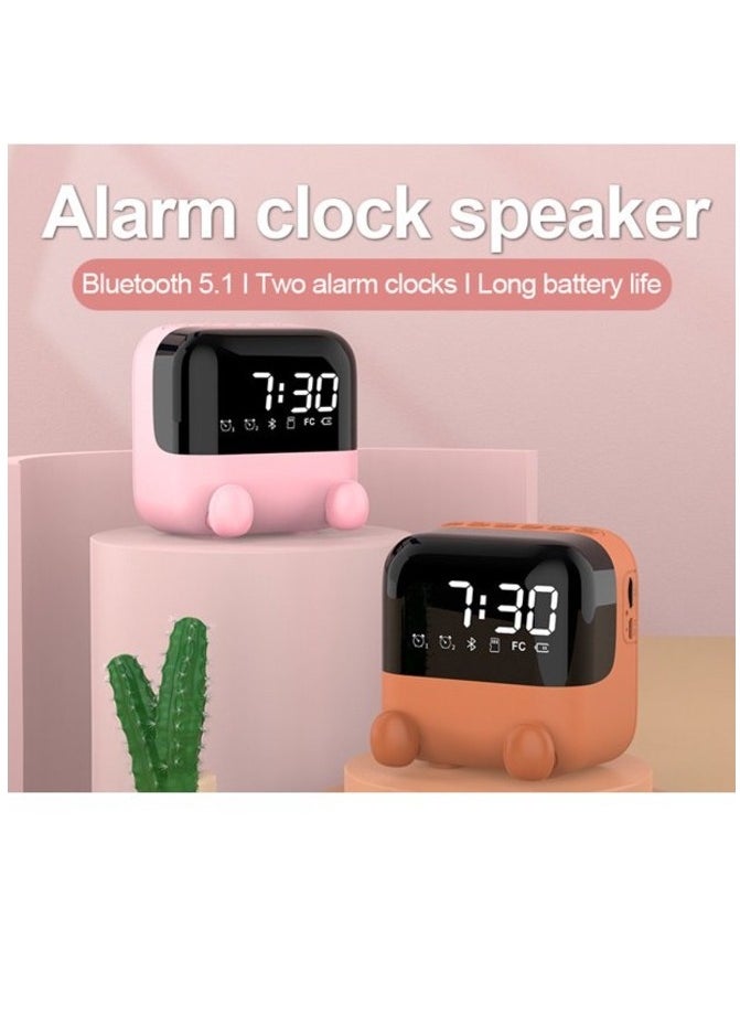 Digital Alarm Clock Bedroom Wireless Loudspeaker Power Supply FM Dual Alarm Clock Answering Phone Dimmable LED Display Personal Pod Wearable Surround Sound Speaker