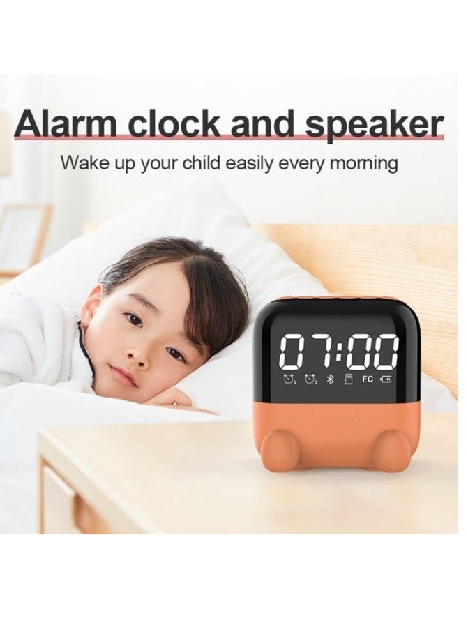 Digital Alarm Clock Bedroom Wireless Loudspeaker Power Supply FM Dual Alarm Clock Answering Phone Dimmable LED Display Personal Pod Wearable Surround Sound Speaker