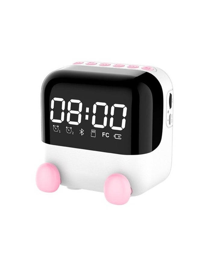 Digital Alarm Clock Bedroom Wireless Loudspeaker Power Supply FM Dual Alarm Clock Answering Phone Dimmable LED Display Personal Pod Wearable Surround Sound Speaker