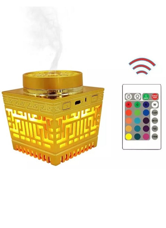 Bakhoor Burner | Quran Azan Bluetooth Speaker | Remote Controlled Aromatherapy Bukhoor Burner | Portable Color-Changing Quran Speaker | Adjustable Intensity Incense Burner with App