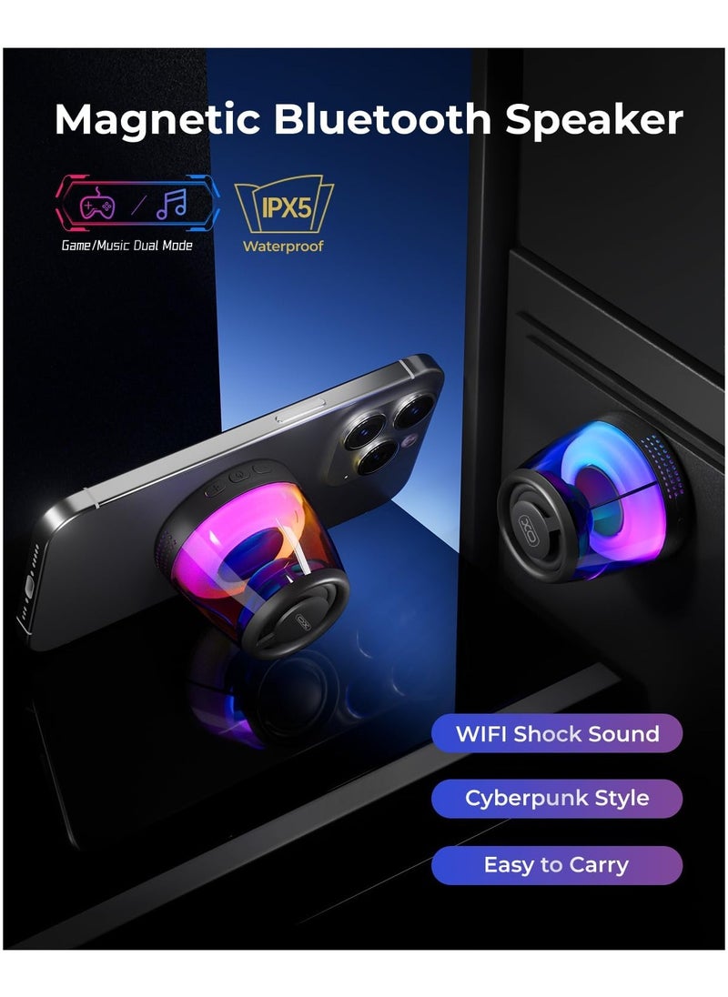 Magnetic Bluetooth Speaker, XO Portable Bluetooth Speaker with RGB Light