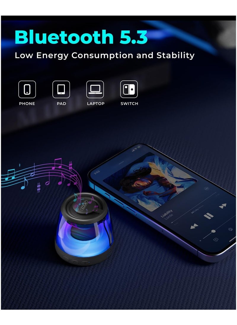 Magnetic Bluetooth Speaker, XO Portable Bluetooth Speaker with RGB Light