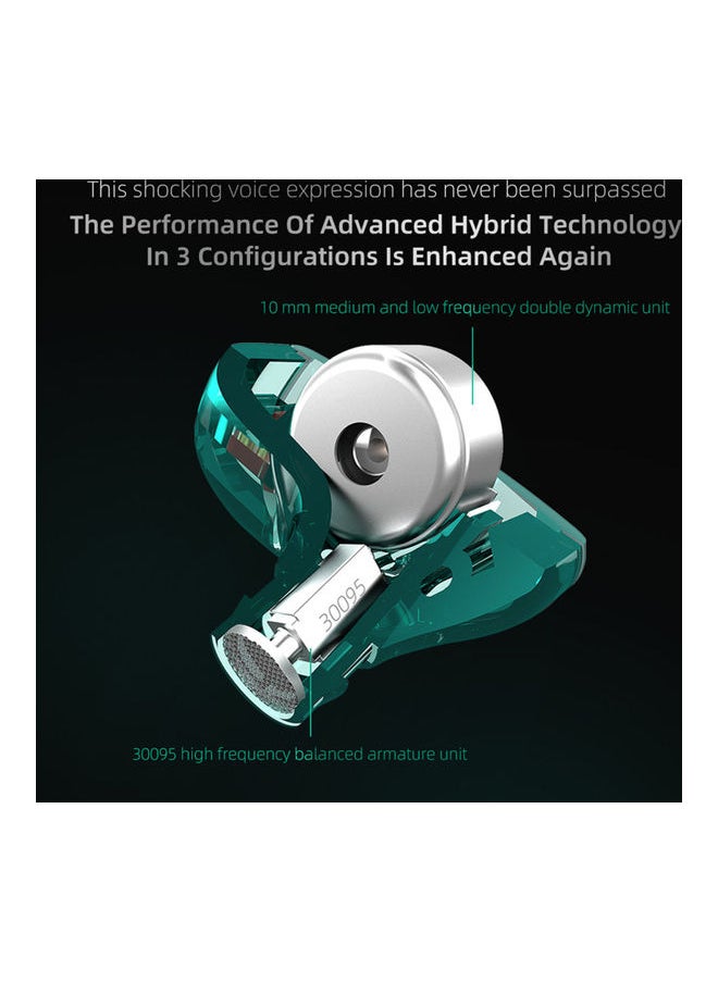 Newly Upgrade Hybrid Drive Earphones  without Mic Multicolour