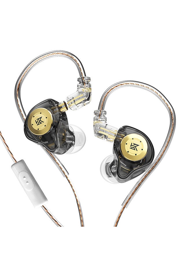 EDX Pro in-Ear Stage Monitor Headphone Dual Magnetic Dynamic Unit Earphone Shock Bass Earbuds with 0.75mm Detachable Cable Comfortable Wired Headset (With Mic)