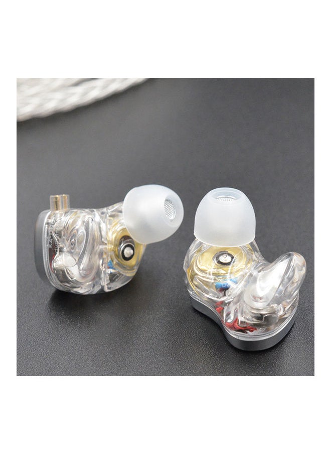 Array Type Three-Unit Dynamic In Ear Wired Headphone No Mic Grey