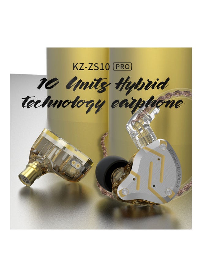 Hybrid Technology Earphone with Mic Glare Gold