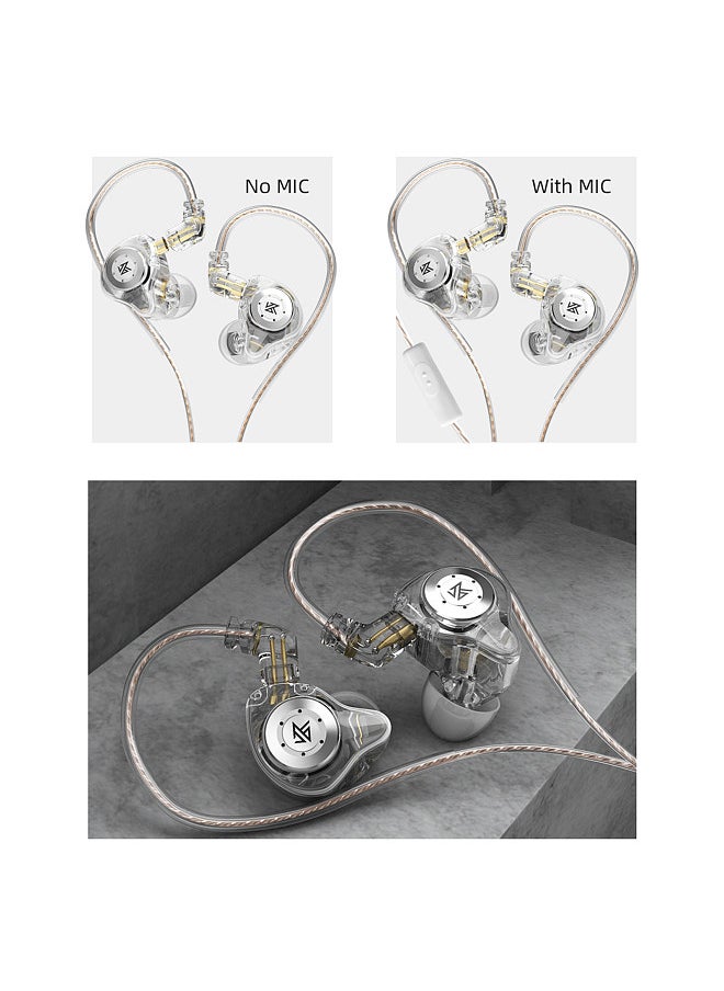 EDX Pro in-Ear Stage Monitor Headphone Dual Magnetic Dynamic Unit Earphone Shock Bass Earbuds with 0.75mm Detachable Cable Comfortable Wired Headset (No Mic)