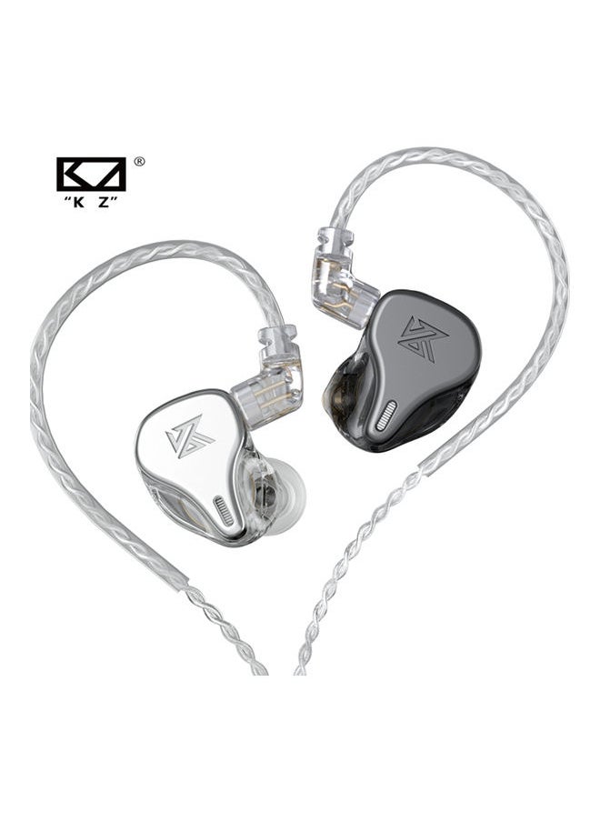 Array Type Three-Unit Dynamic In Ear Wired Headphone With Mic Grey