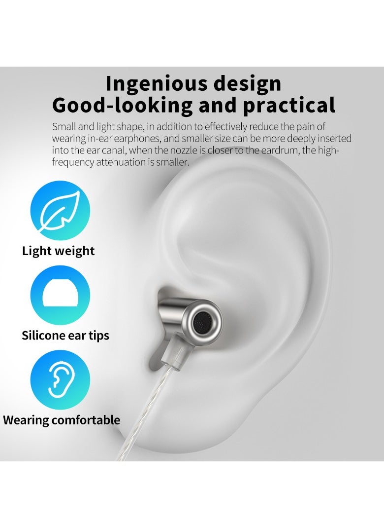 Wired Earbuds, Mini Dynamic Drivers In Ear Earphones, Comfortable Portable Sports Headset, High Bass Sound Durable Wired Headphones For Music, (Standard Without Mic)
