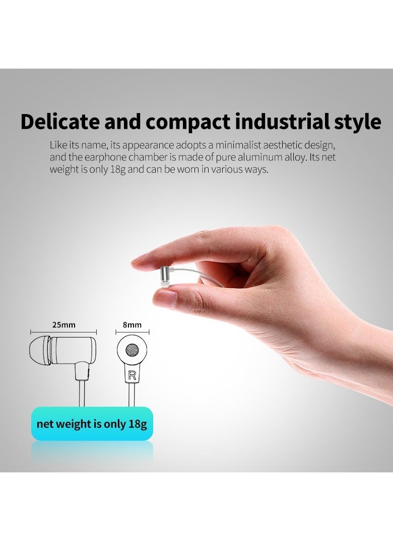Wired Earbuds, Mini Dynamic Drivers In Ear Earphones, Comfortable Portable Sports Headset, High Bass Sound Durable Wired Headphones For Music, (Standard Without Mic)