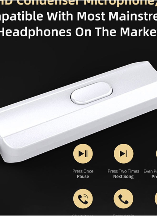 Ergonomic In-Ear Earphones With Built-In Microphone Black/White