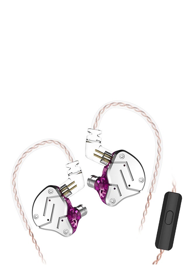ZSN Wired Noise-Cancelling In-Ear Earphones Viola Purple/White