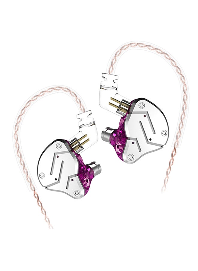 ZSN Wired Noise-Cancelling In-Ear Earphones Viola Purple/White