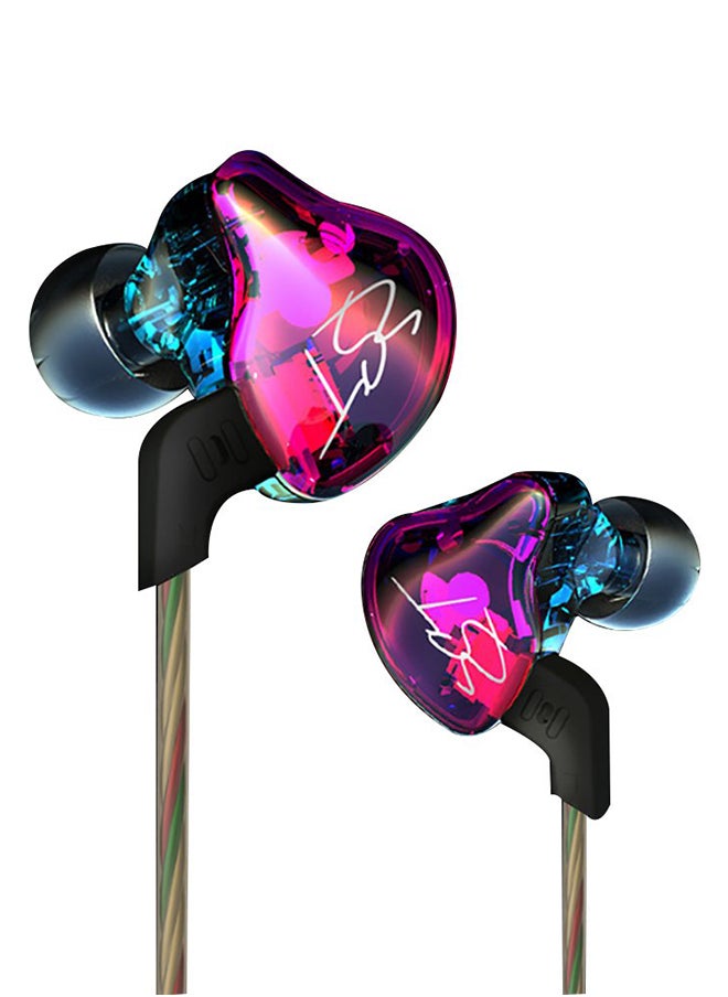 Zst Pro 3.5Mm Wired In Ear Headphones Hifi Music Earphones 1Dd+1Ba Dynamic Armature Drivers Sports Headset With Replacement Earphone Cable Earbuds Purple Purple/Blue/Black
