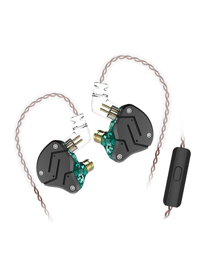 Zsn 3.5Mm Wired In Ear Headphones W/ Microphone Hifi Music Earphones Metal Earbuds 10Mm 1Dd+1Ba Dyna