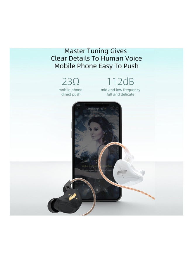Customized Heavy-Bass In-Ear Headphone with Mic Black