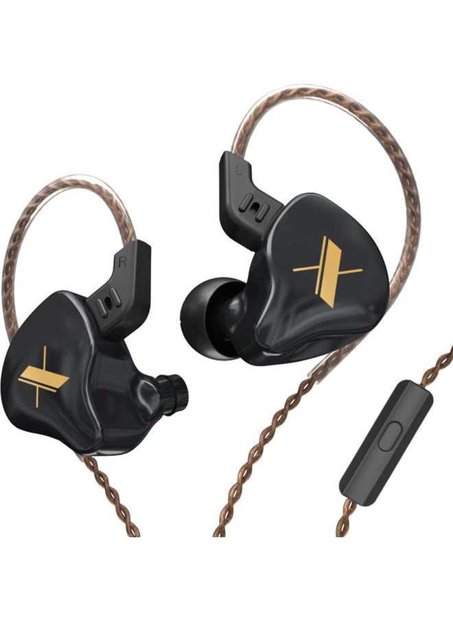 Customized Heavy-Bass In-Ear Headphone with Mic Black