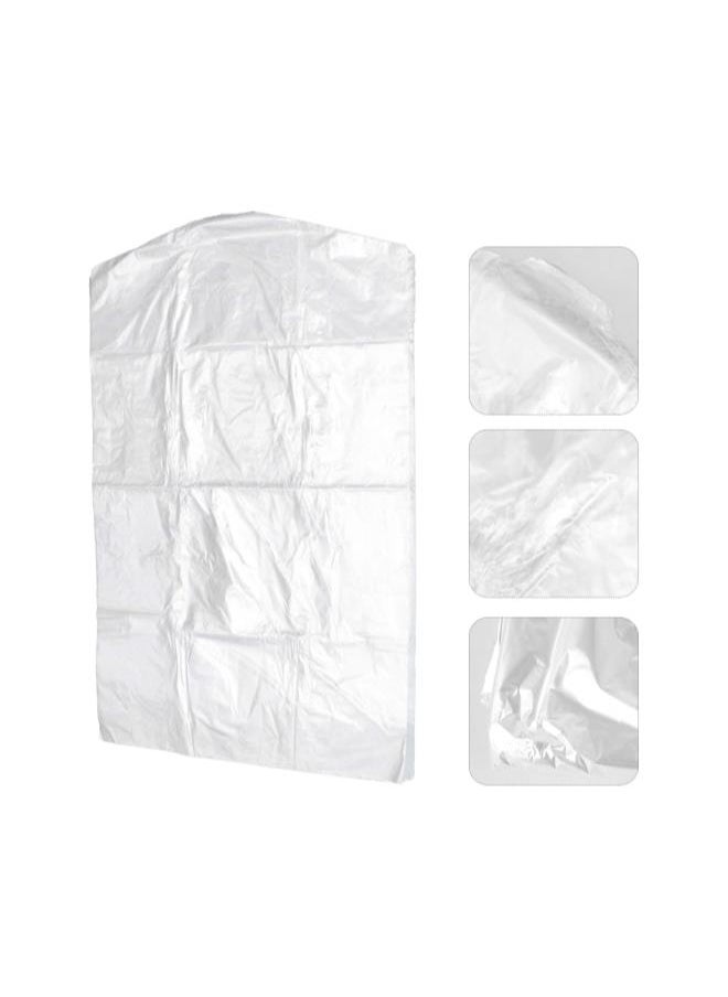 50pcs Dry Cleaner Bags Plastic Clear Garment Bags For Hanging Clothes Bags Transparent Clothing Cover Hanging Suit Dress Jacket Cover Disposable Dry Cleaning Laundrette Clothes Cover