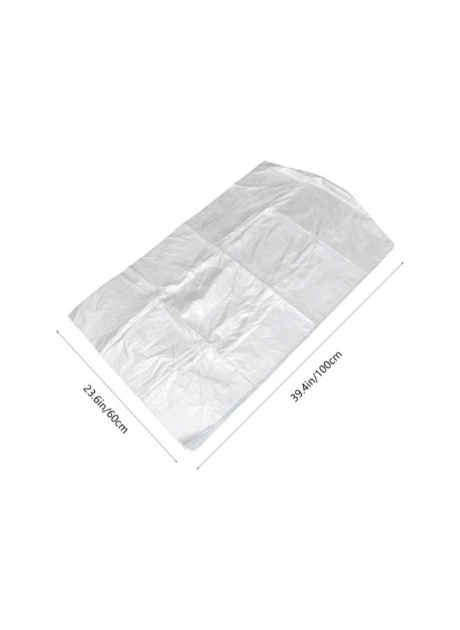 50pcs Dry Cleaner Bags Plastic Clear Garment Bags For Hanging Clothes Bags Transparent Clothing Cover Hanging Suit Dress Jacket Cover Disposable Dry Cleaning Laundrette Clothes Cover