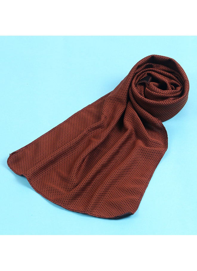 Multipurpose Quick-Dry Cold Towel Brown 24x13.5x2.5cm