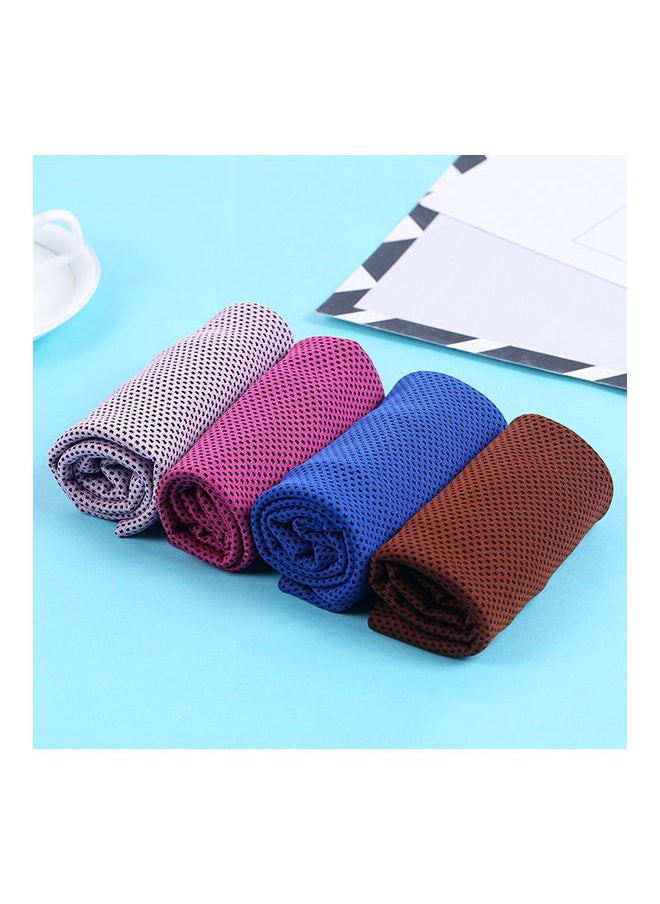 Multipurpose Quick-Dry Cold Towel Brown 24x13.5x2.5cm