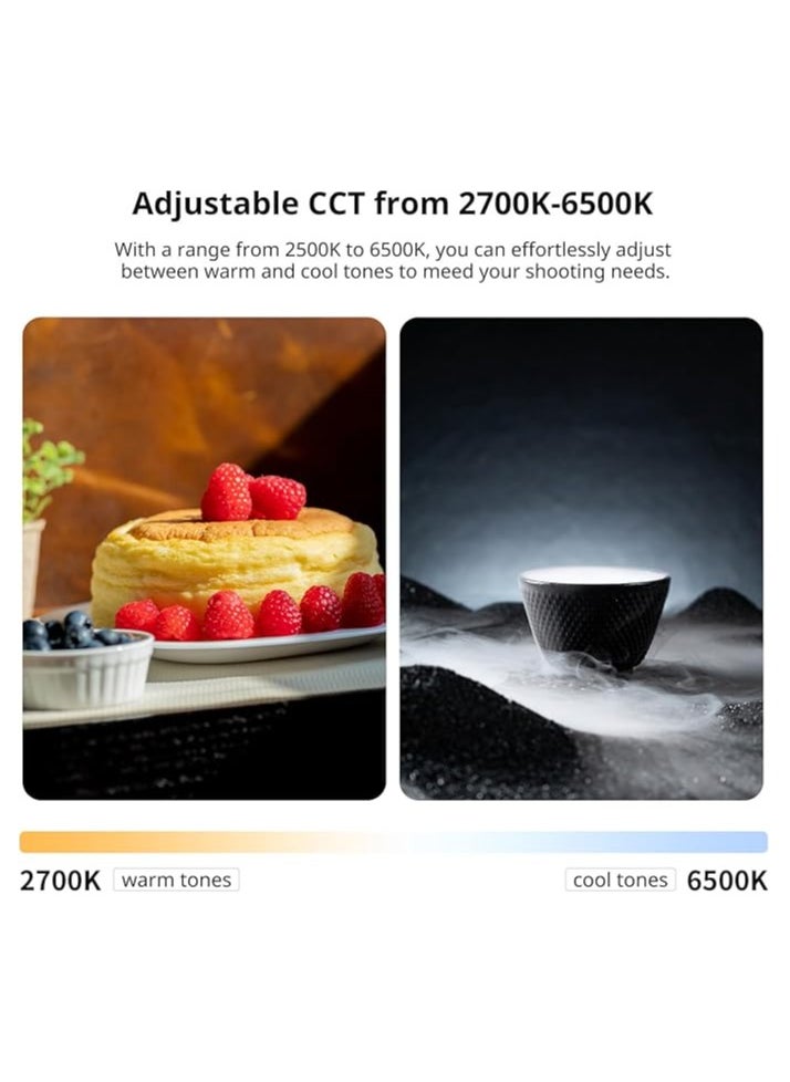 ULANZI UA20 Portable Air Tube Light, 20 W Air Tube Light, Two-Tone 2700-6500 K, Handheld LED Video Light, 18 Wh Battery, USB-C Rechargeable, Waterproof Inflatable LED Tube for Photography/Camping