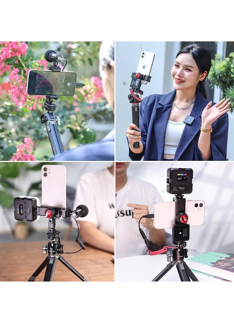 ULANZI ST-27 Phone Tripod Mount, 360° Metal Phone Holder for Tripod w 3 Cold Shoes & Arca Port, Versatile Smartphone Adapter for iPhone, Desktop Tripods, and Live Streaming/Vlogging Setup