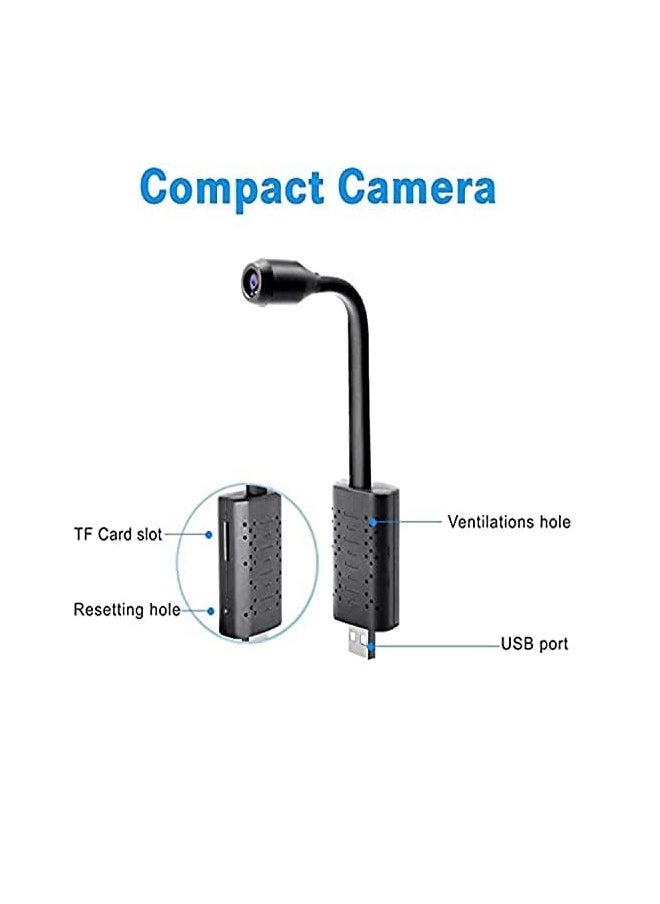 Wi-Fi Surveillance Camera | Flexible Neck Wireless Security Camera 1080P | Indoor/Outdoor Home Office Camera with Motion Detection | USB Goose Neck WiFi Camera V380 Pro | Portable 2MP HD Camera