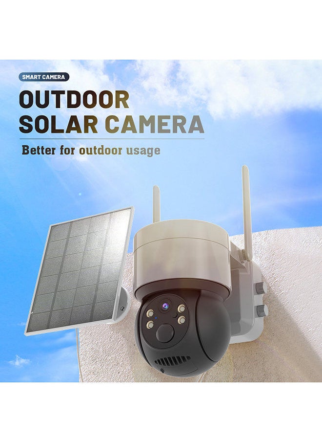 1080P Wireless Solar Panel Security Camera Wireless Rechargeable Battery Camera 2MP WiFi Home Security Camera with PIR Human Detection Two Way Audio Remote Access