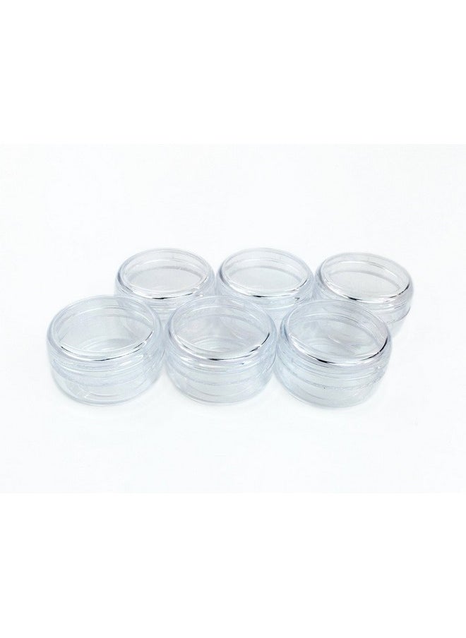 10Pcs Small Travel Containers, Clear Sample Containers With Screw Lids, 5 Size 3/5/10/15/20 Gram Sample Jars With 12Pcs Labels And 2Pcs Mini Disposable Spatula, Makeup Sample Containers Bpa Free