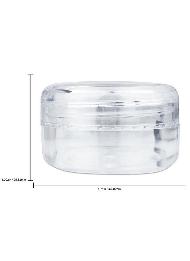 10Pcs Small Travel Containers, Clear Sample Containers With Screw Lids, 5 Size 3/5/10/15/20 Gram Sample Jars With 12Pcs Labels And 2Pcs Mini Disposable Spatula, Makeup Sample Containers Bpa Free