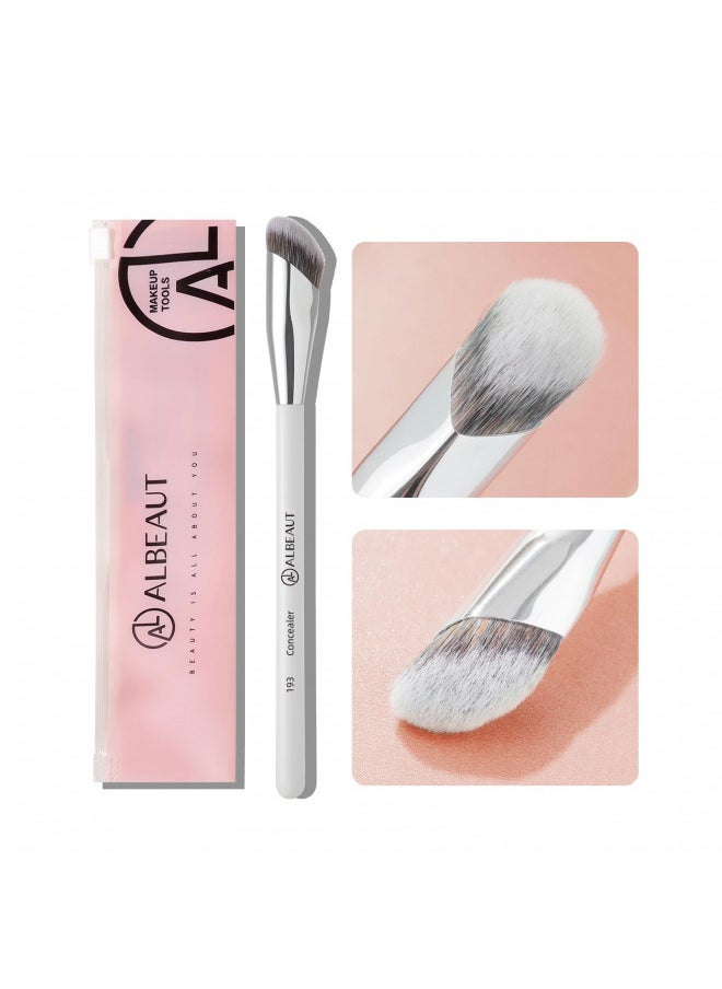 Albeaut Concealer Brush, Under Eye Makeup Small Angled Precision Face Blending Brush, Eye Liquid Cream Foundation Concealer for Dark Circles