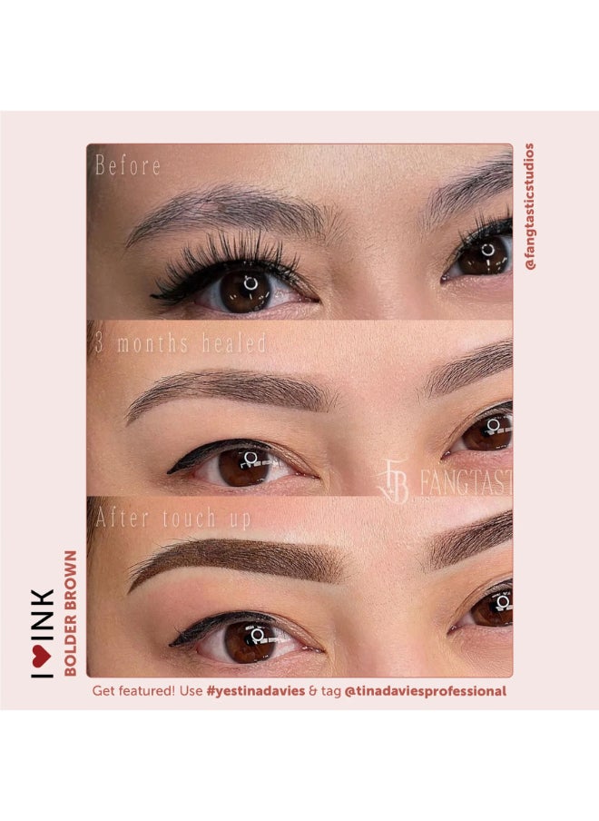 Tina Davies Ink Brow Pigments Bolder Brown  Unleash Your Creativity With High-Quality, Bold Pigments For Stunning Brows 15Ml