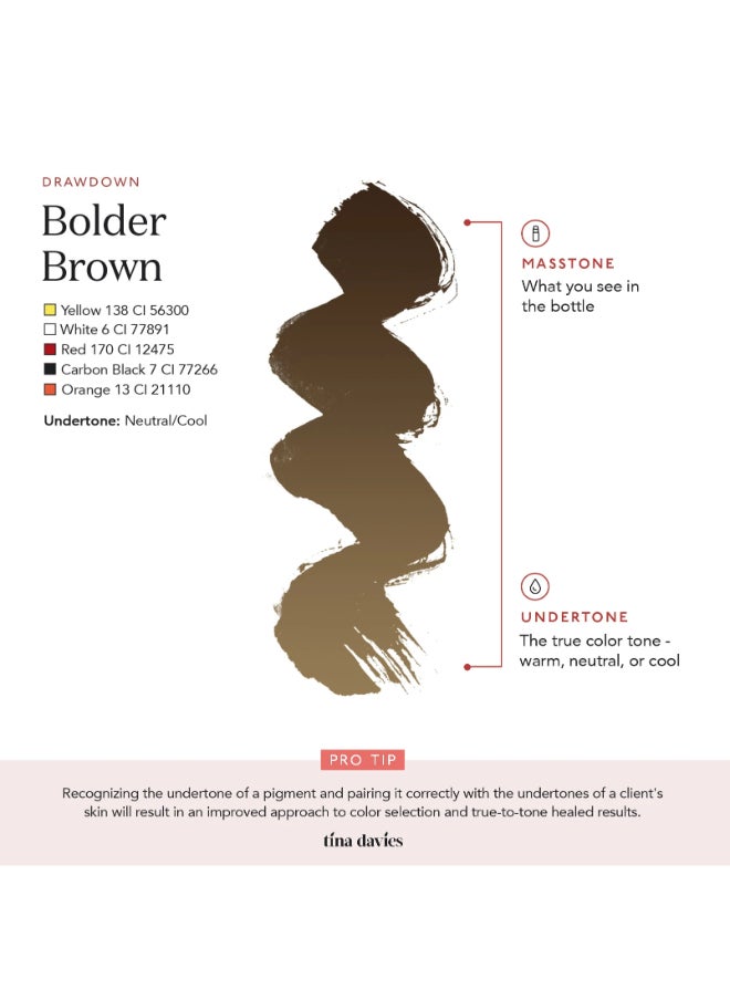 Tina Davies Ink Brow Pigments Bolder Brown  Unleash Your Creativity With High-Quality, Bold Pigments For Stunning Brows 15Ml