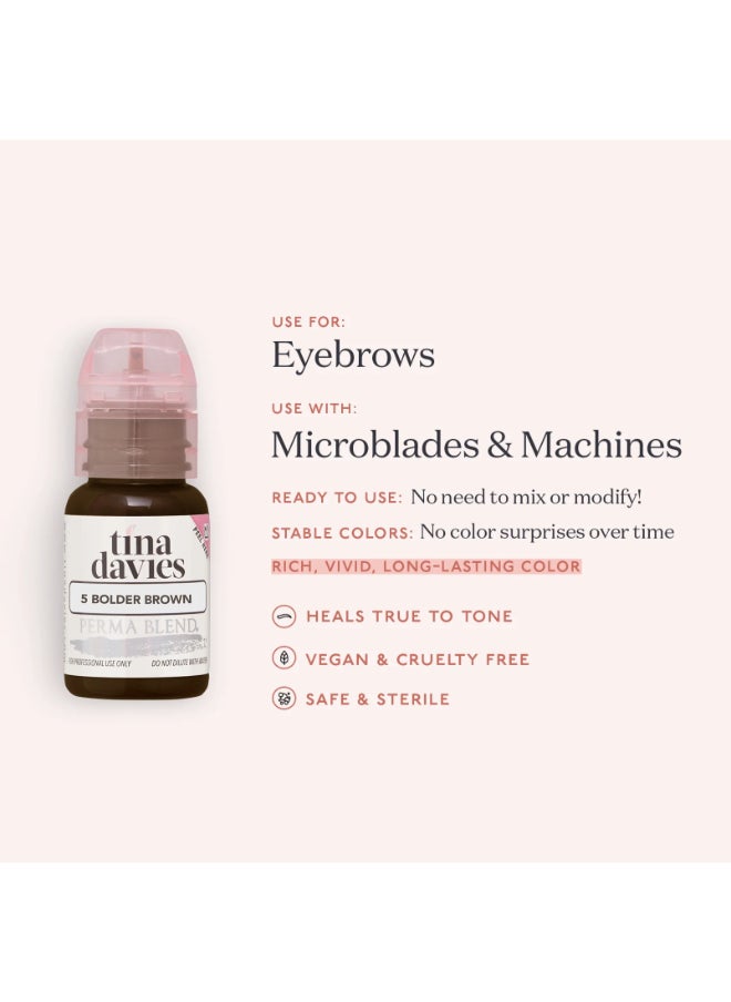 Tina Davies Ink Brow Pigments Bolder Brown  Unleash Your Creativity With High-Quality, Bold Pigments For Stunning Brows 15Ml