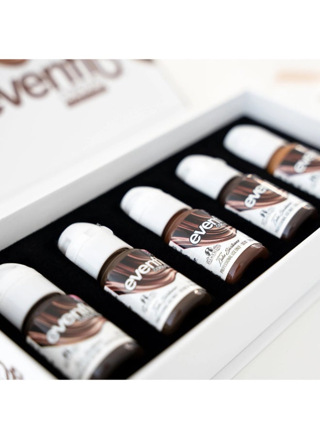 Evenflo Brow Set Premium Semi-Permanent Eyebrow Pigment For Natural, Long-Lasting Results 5X15Ml