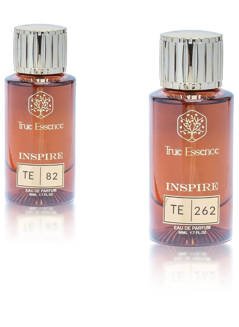 True Essence Combo Pack Of 2 Inspire Collection TE 82 And TE 262 Eau De Parfum 50 ml For Unisex 1.7 FL.OZ