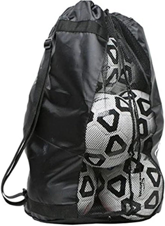 Large Capacity Durable Mesh Ball Football Bag Sports Equipment Duffel Bag Gym Drawstring Bag Waterproof Net Shoulder Bag Basketball Volleyball Soccer Rug Ball Carrying Bag Tote Storage Sack