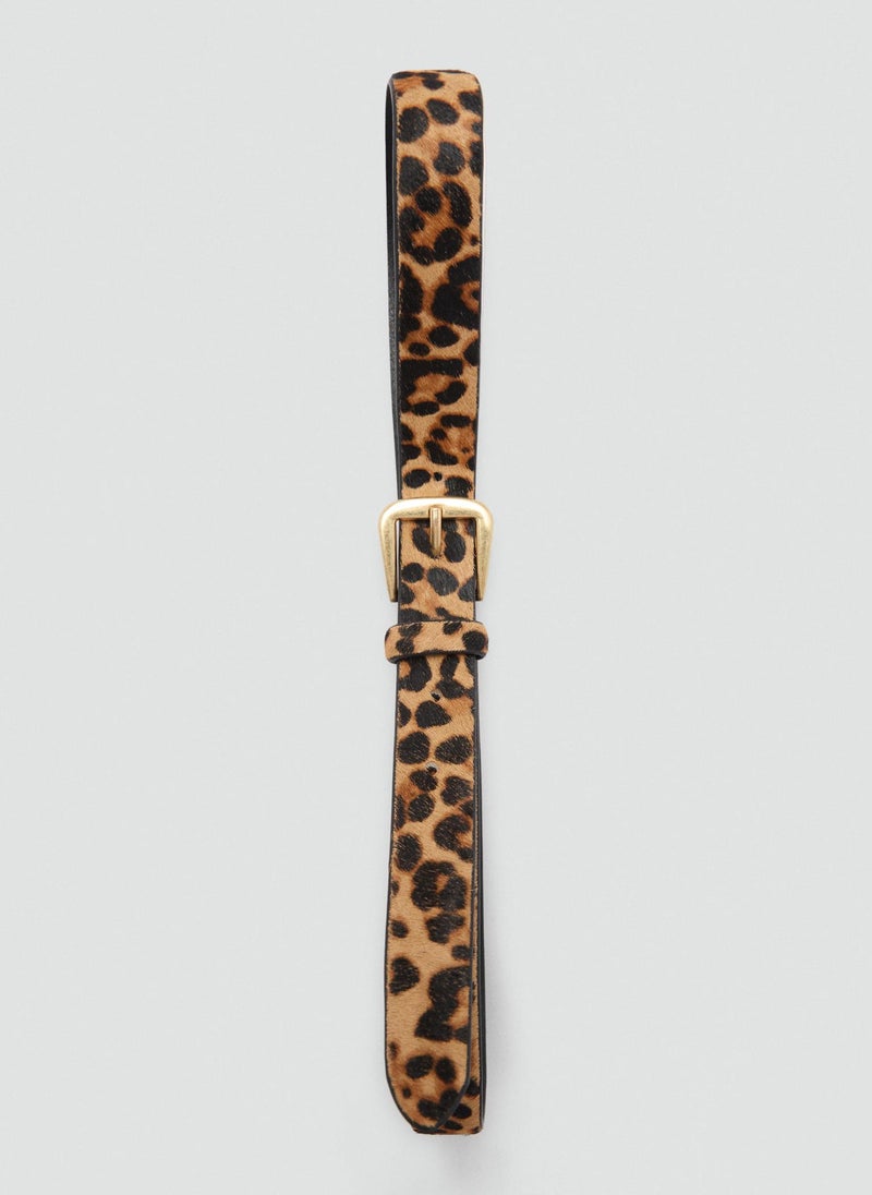 Leopard Leather Belt