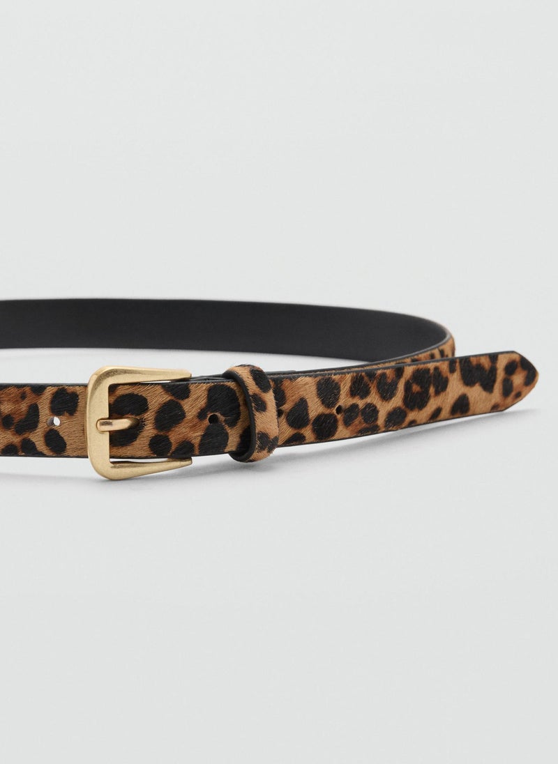 Leopard Leather Belt